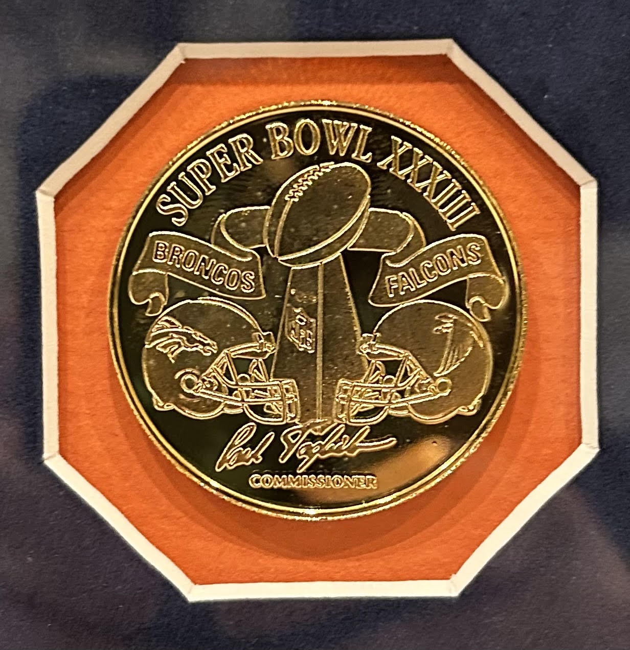 Highland Mint Denver Broncos 3X Super Bowl Champions Tickets & Coins Collage LE/1000