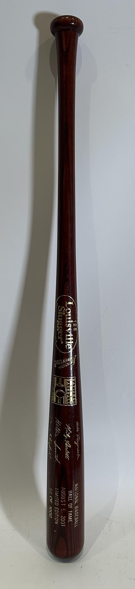 Baseball HOF Louisville Slugger Mazeroski, Puckett, Winfield, Hilton Smith 8/5/01 LE - 59/1000