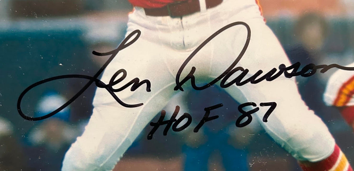 Len Dawson Autographed “HOF 87” Kansas City Chiefs 8x10 Framed Photo JSA COA