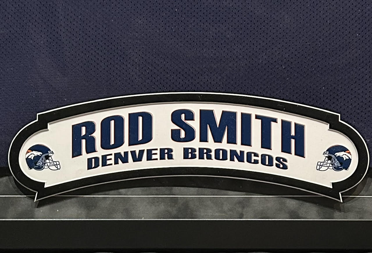 Rod Smith Autographed Framed Navy Reebok Denver Broncos Jersey – JSA COA