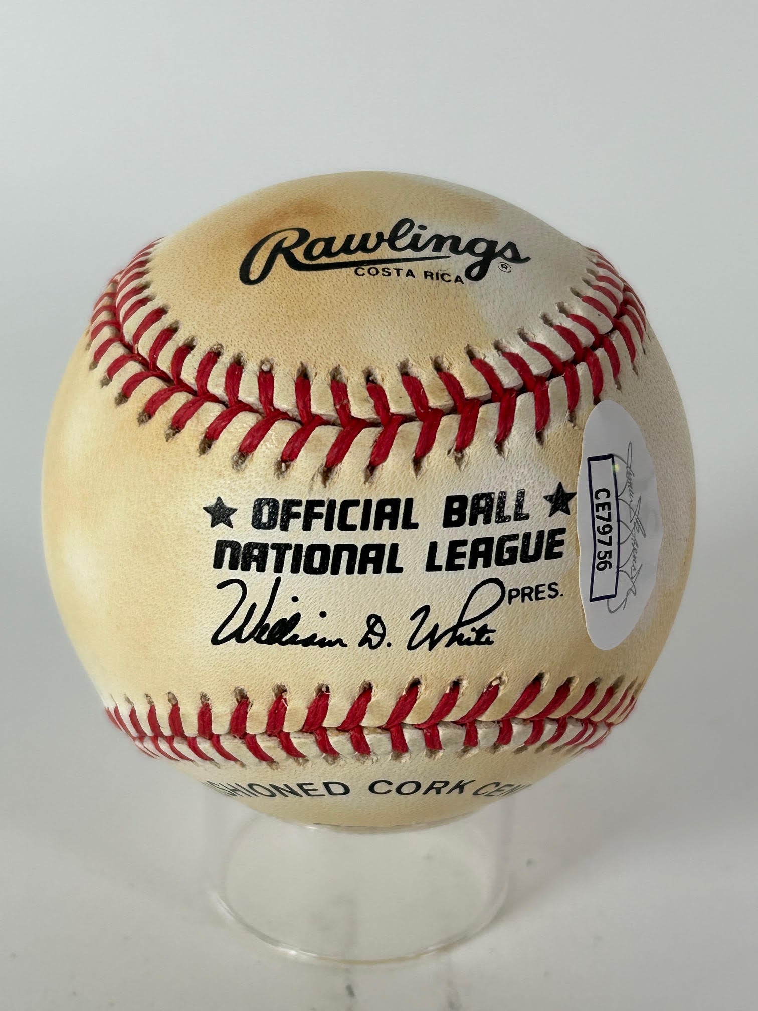 Eric Young Autographed Official National League Rawlings Baseball - JSA COA