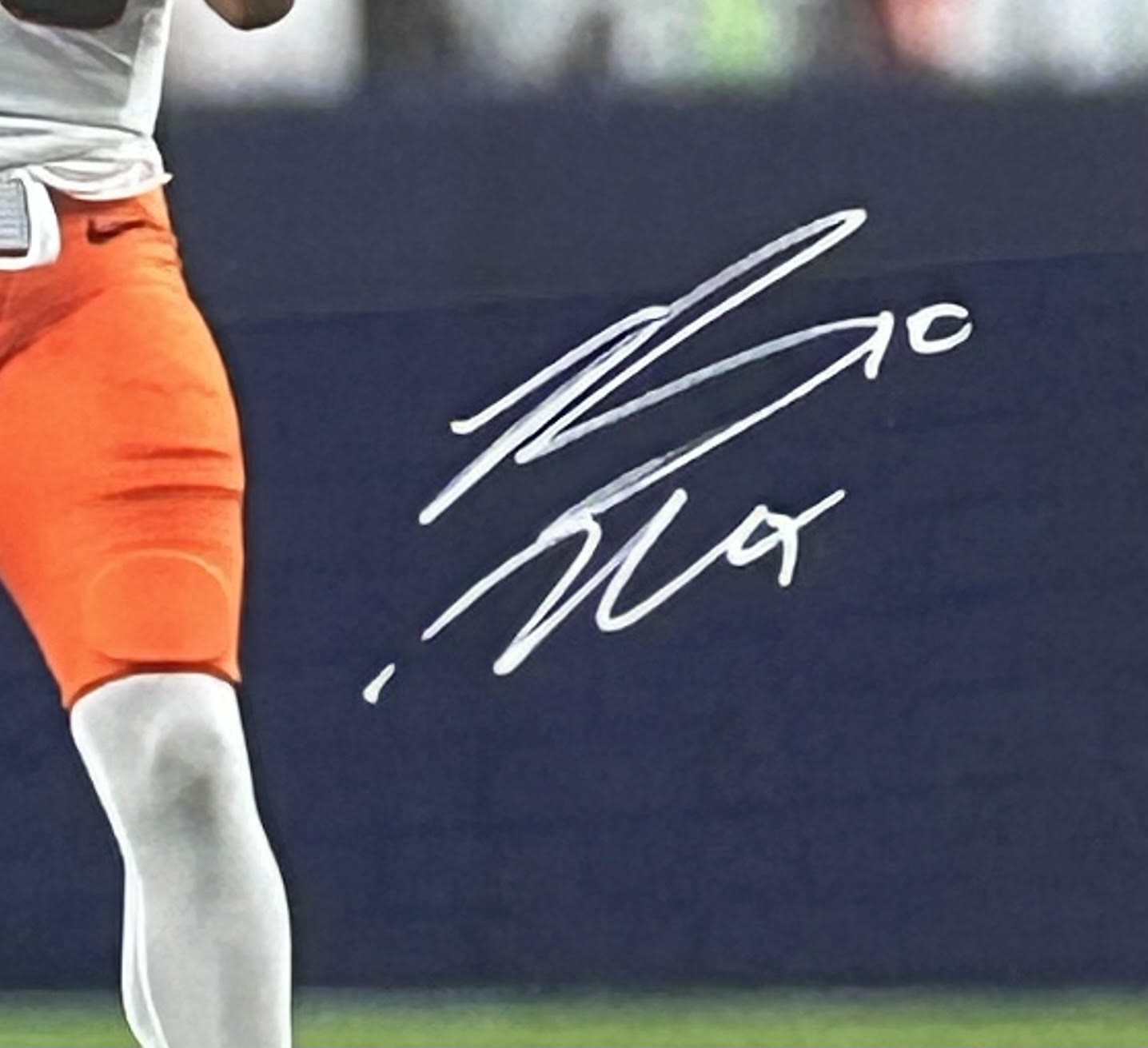 Bo Nix Autographed Denver Broncos 16x20 Photo - Framed 25x31 - Beckett COA