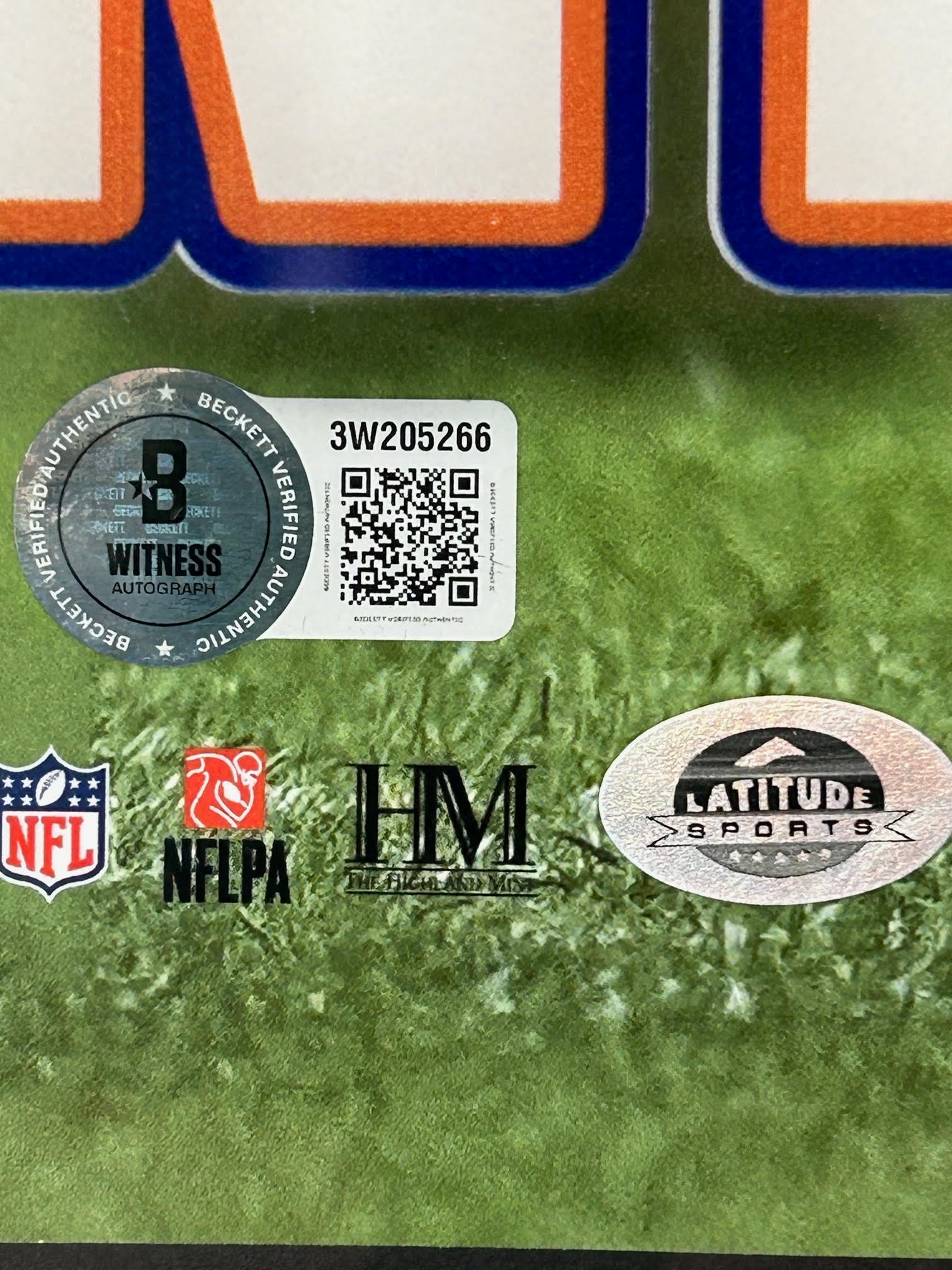 Bo Nix Autographed Denver Broncos 16x20 Photo - 3D Shadowbox 31.5x35.5x2 - BAS COA