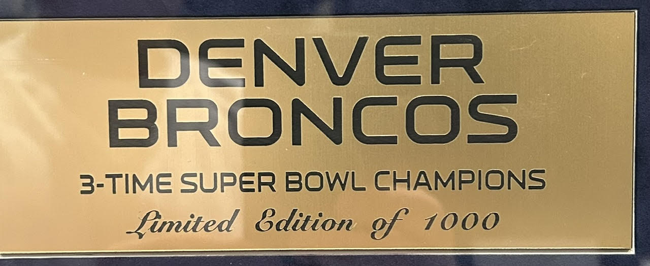 Highland Mint Denver Broncos 3X Super Bowl Champions Tickets & Coins Collage LE/1000