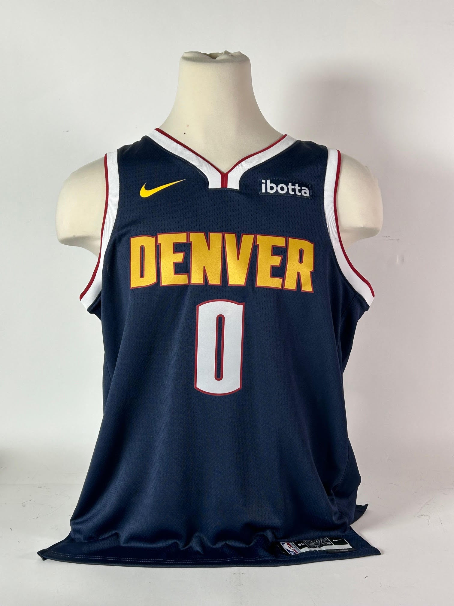 Christian Braun Autographed/Inscribed Denver Nuggets Navy Nike Jersey Beckett COA (Copy)