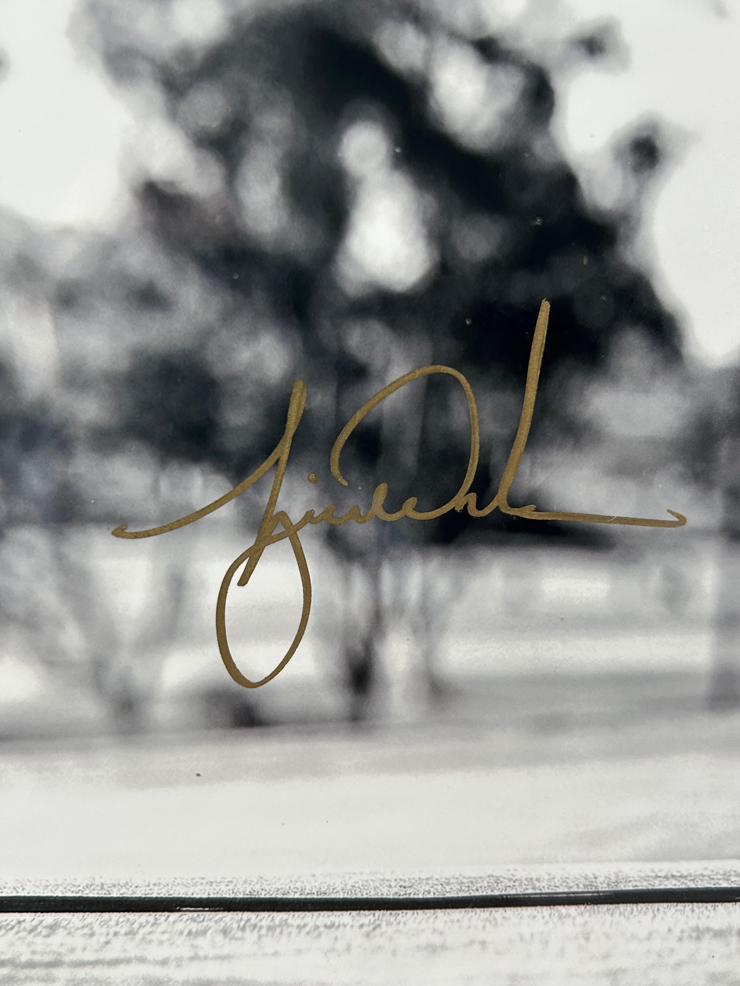 Tiger Woods 5-Time Masters Champion Collage w/Credentials UDA LE 100 Autographed Photo in Lighted Shadowbox 25.5"x25.5" Frame