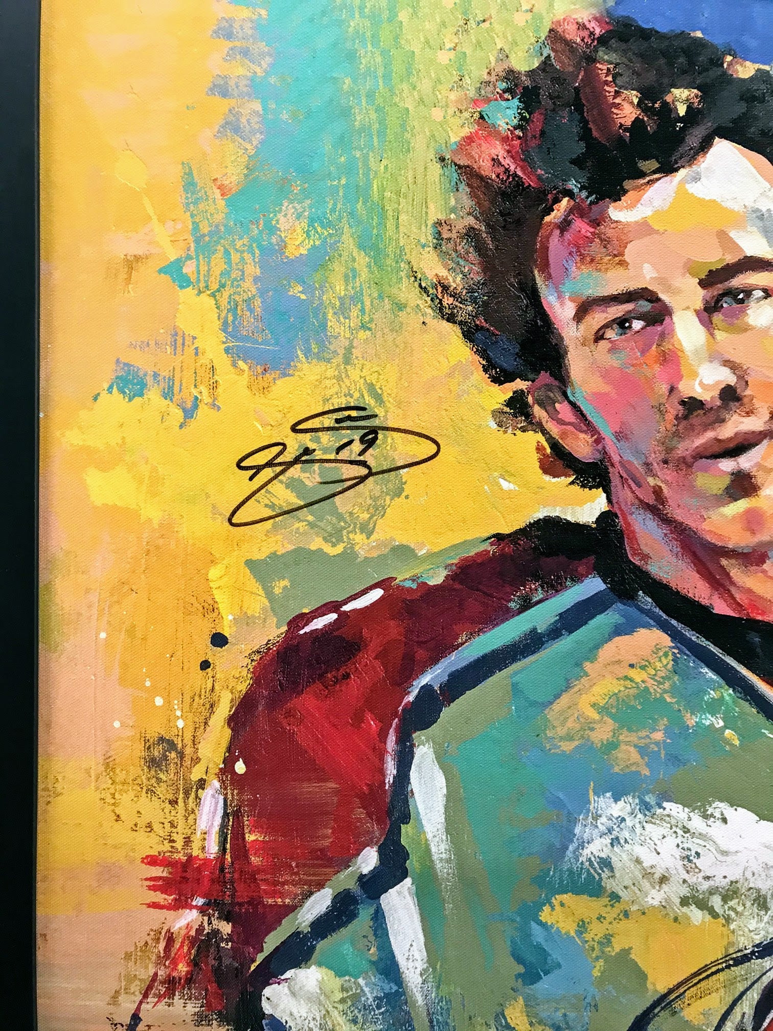 Joe Sakic Autographed Giclee framed, LSM COA - Latitude Sports Marketing