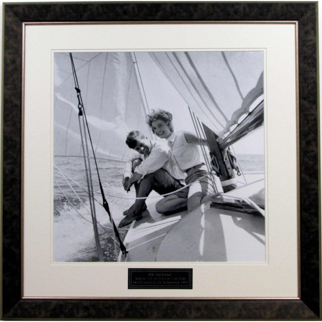 JFK & Jackie 20x20 Framed Photo - Latitude Sports Marketing